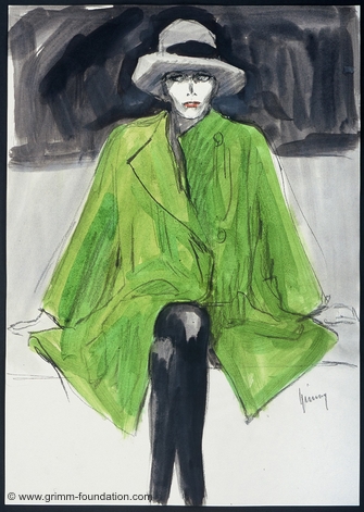 Gerd Grimm, M&auml;dchen gr&uuml;nem Mantel 